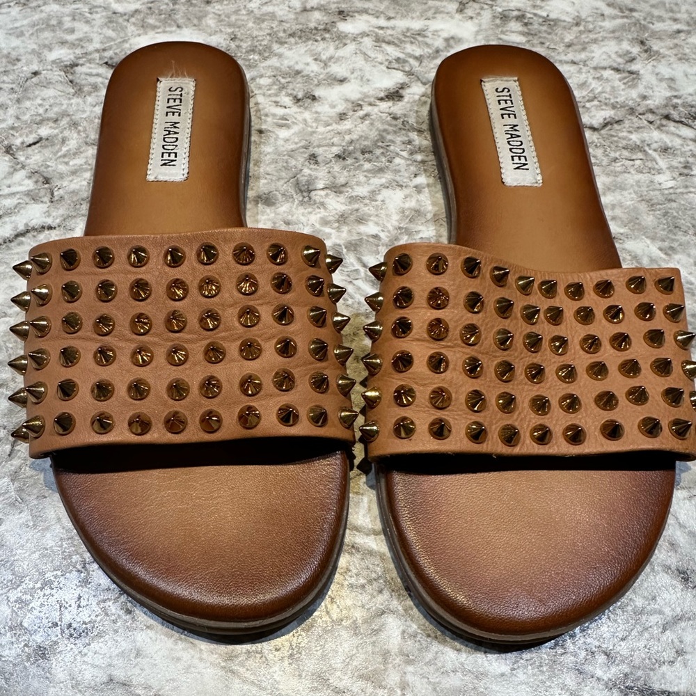 Steve Madden gold studded Sandals